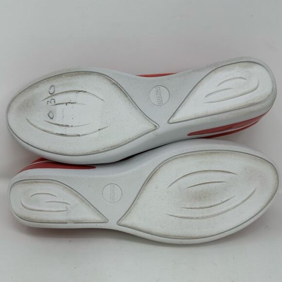 Kenneth Cole Fay Sneaker Slip On Wedge Nautical - ORANGE & WHITE - Picture 8 of 8